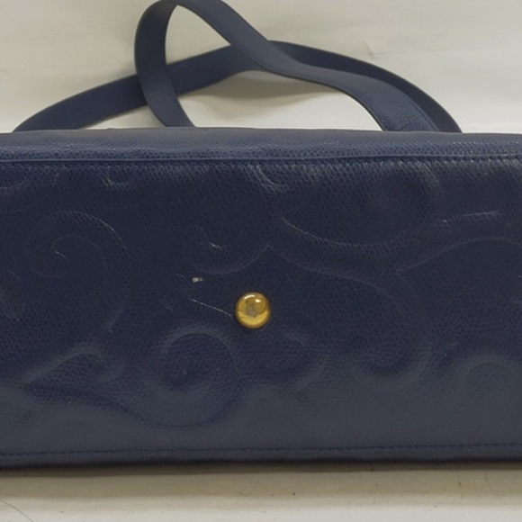 Yves Saint Laurent Shoulder Bag Blue Leather - Picture 5 of 9